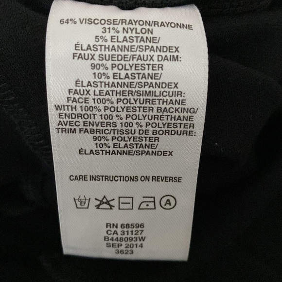 DKNYC | Black Mixed Media Pants - Picture 8 of 11